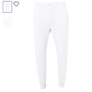 NWOT Bella Canvas White Sweat Pants